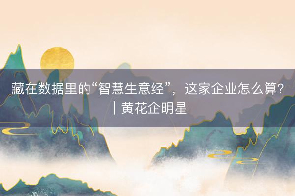 藏在数据里的“智慧生意经”，这家企业怎么算？｜黄花企明星