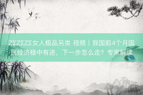 ZΣZΣZΣ女人极品另类 视频｜我国前4个月国民经济稳中有进，下一步怎么走？专家解读