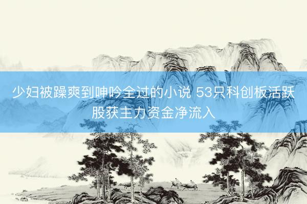 少妇被躁爽到呻吟全过的小说 53只科创板活跃股获主力资金净流入