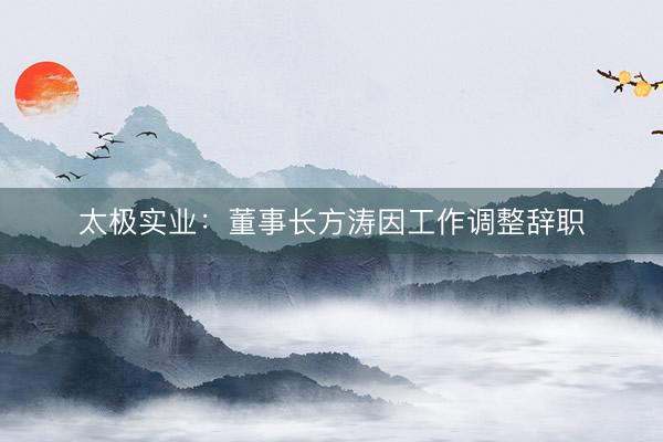 太极实业：董事长方涛因工作调整辞职